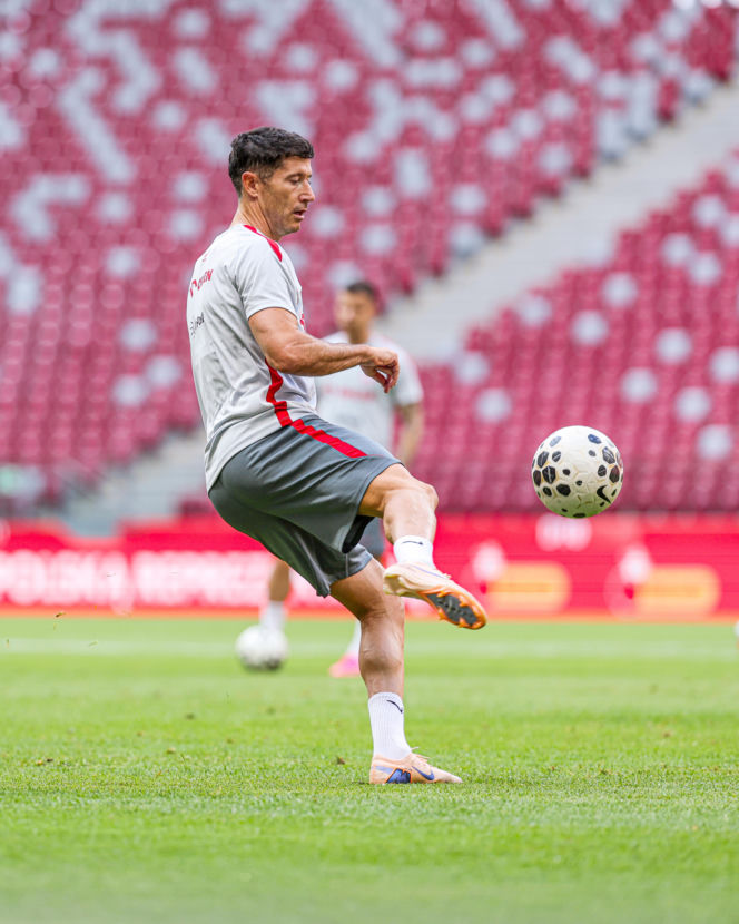Robert Lewandowski i trening reprezentacji Polski