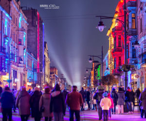 Ul. Piotrkowska podczas V edycji Light Move Festival