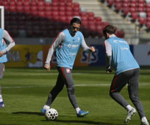 Trening reprezentacji Polski przed meczem ze Szwecją