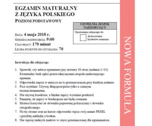 egzamin maturalny język polski 2018 MATURA