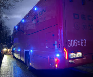 Szkoła Podstawowa nr 5 w Siedlcach ewakuacja czynności straży pożarnej