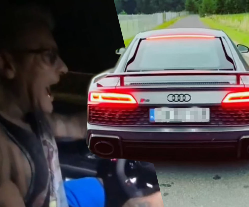 Popek Monster w Audi R8 V10