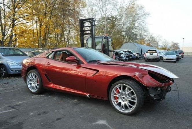 rozbite Ferrari 599 Cristiano Ronaldo