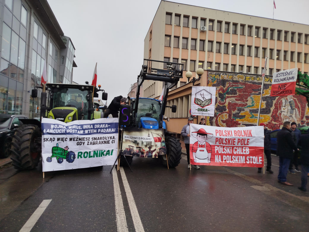 Rolnicy z regionu Siedleckiego protestowali w Siedlcach