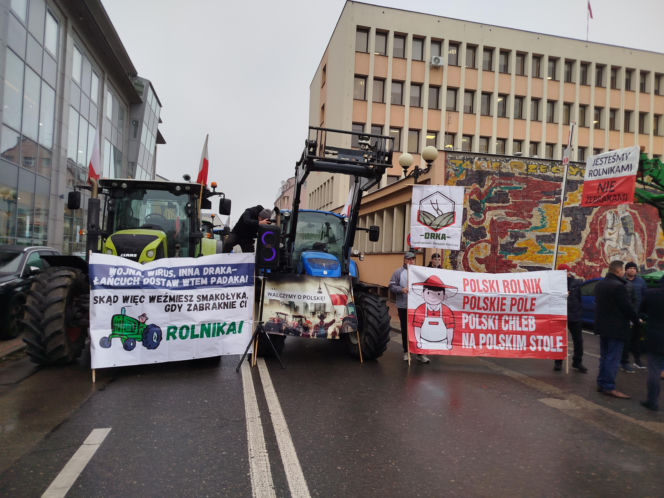 Rolnicy z regionu Siedleckiego protestowali w Siedlcach