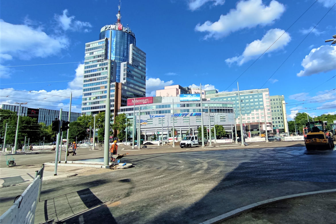 Przebudowa placu Rodła - czerwiec 2022