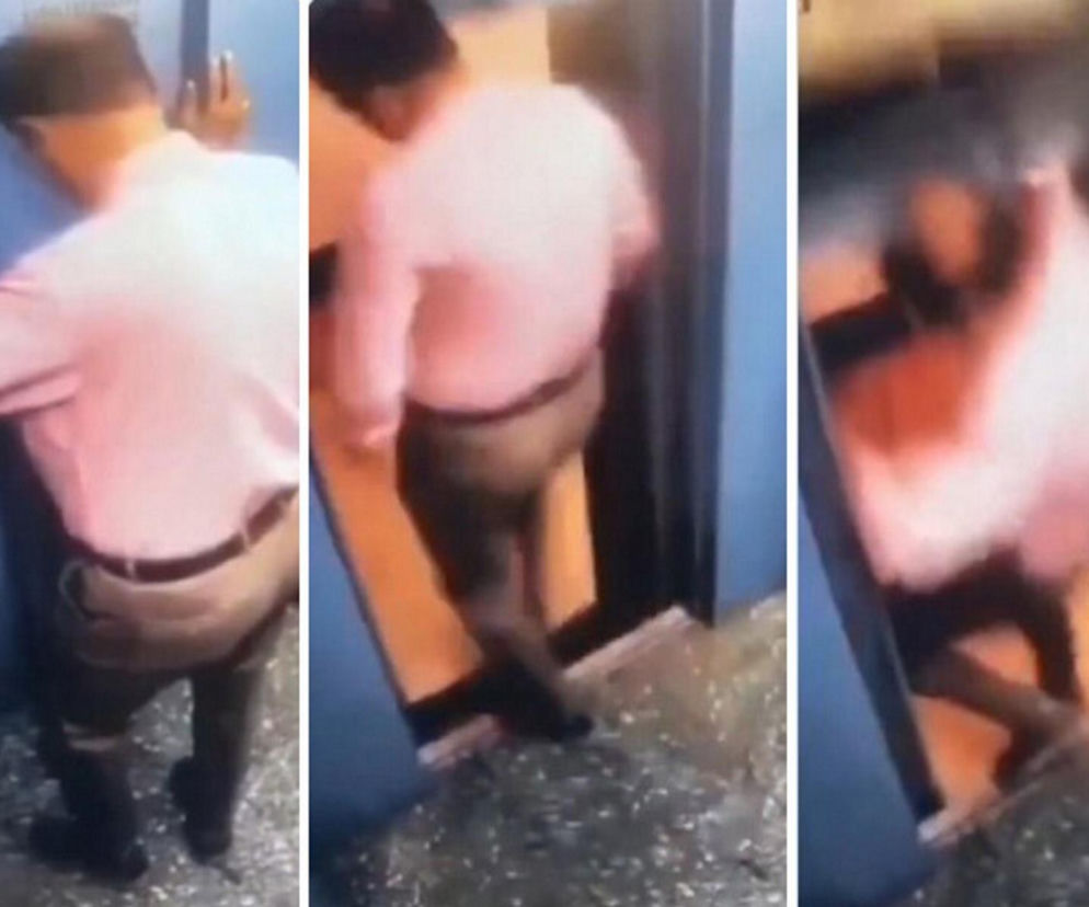 Wchodził do windy, ona ruszyła. Mrożące krew w żyłach wideo