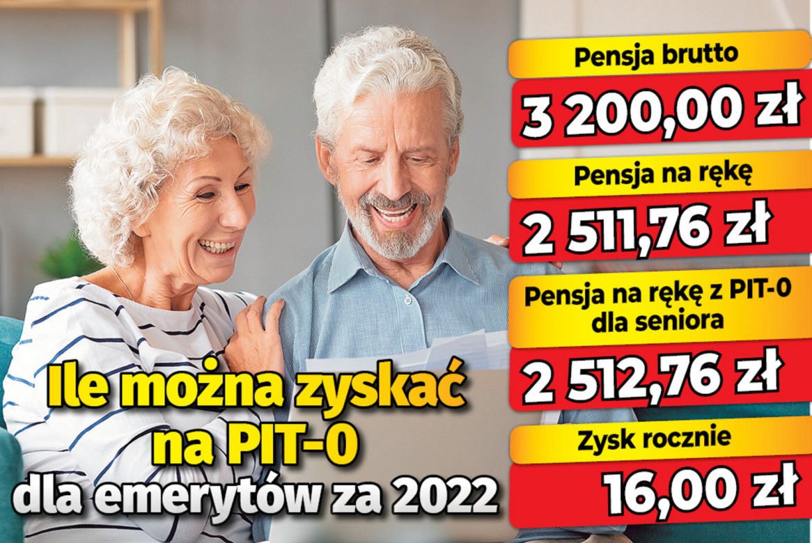 Ile można zyskać na PIT-0 dla emerytów za 2022