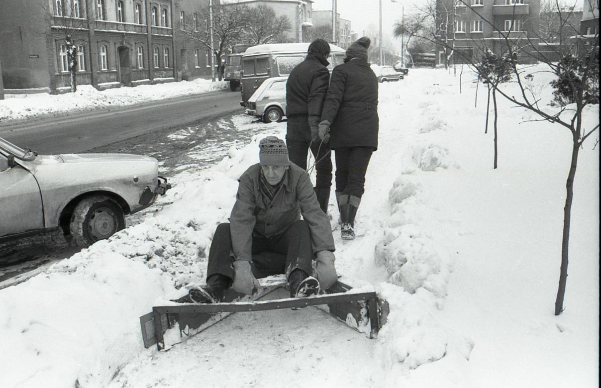 Rybnik zimą w latach 80.