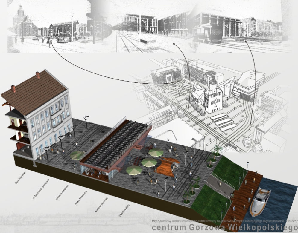 Zwycięska urbanistyczno-architektoniczna koncepcja zagospodarowania i zabudowy centrum Gorzowa Wielkopolskiego