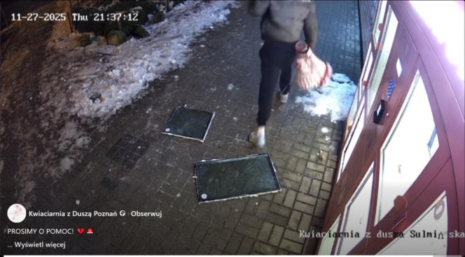 Roztrzaskał kwiatomat i uciekł z bukietem! „To boli bardziej niż strata pieniędzy”