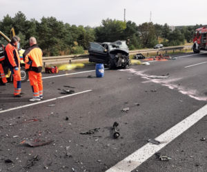 Toruń: Karambol na S10. Zderzyły się trzy auta. Dwie osoby nie żyją