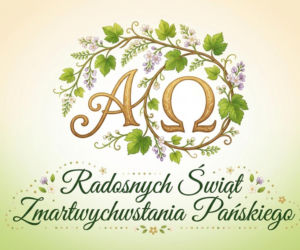 Religijna kartka na Wielkanoc