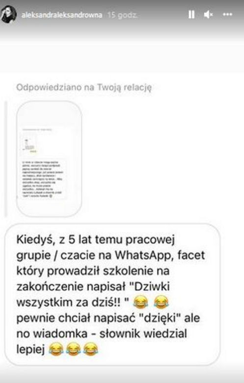 Aleksandra Kwaśniewska pokazała pikantne wiadomości