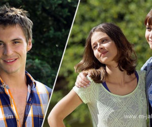 M jak miłość. Eryka (Marta Juras), Marcin (Mikołaj Roznerski), Jane Buford (Joanna Osyda)