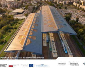 Wizualizacja stacji Warszawa Wschodnia po przebudowie