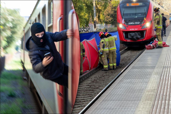 W kominiarkach wspinają się na pociągi i nagrywają. PKP ostrzega. Śmiertelny trend dotarł do Polski