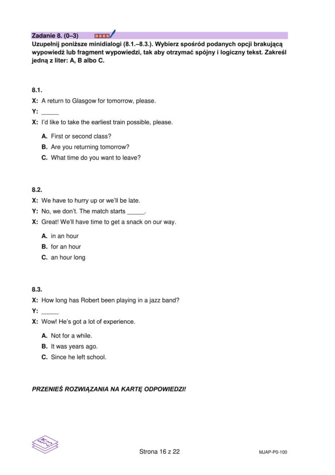 Matura próbna 2026 angielski - arkusz CKE