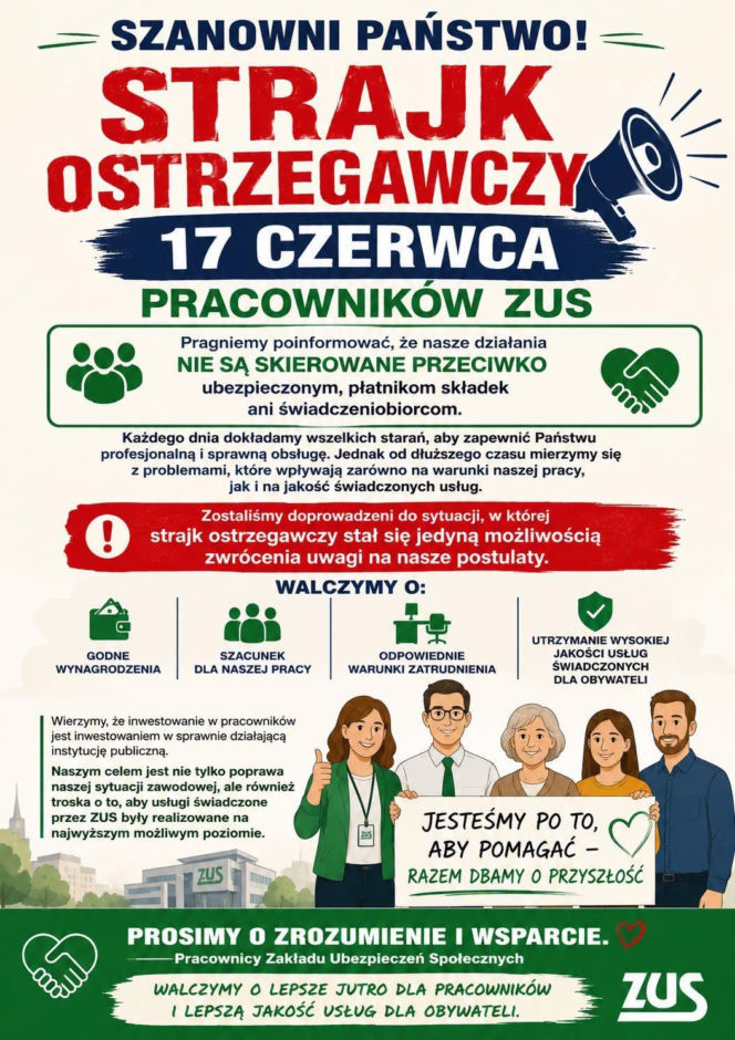 Strajk pracowników ZUS