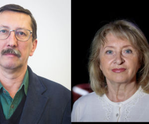 Jan Żaryn i Jolanta Hibner