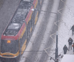 Intensywne opady śniegu w Warszawie (14.01.2026)