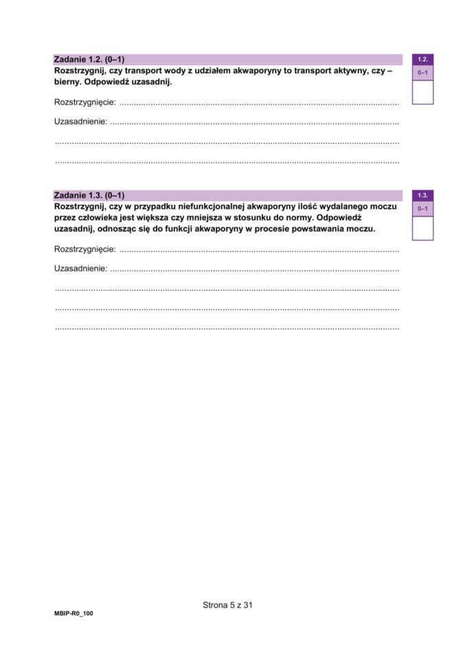 Arkusze matura próbna z biologii 14.01.2026