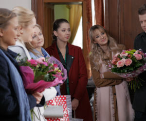 Pierwsza miłość. Patrycja (Martyna Kubicz), Sabina (Urszula Dębska), Błażej (Paweł Krucz)