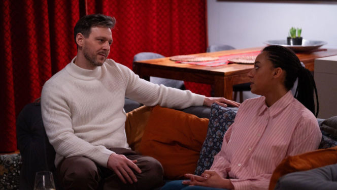 Na dobre i na złe odc. 989. Maria (Sylwia Achu), Jakub Dobry (Mateusz Kmiecik)