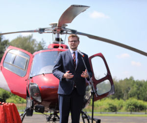 Nad lasami w woj. śląskim lata helikopter. Chodzi o ochronę przeciwpożarową [ZDJĘCIA]