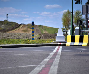 Opustoszałe przejście graniczne w Medyce