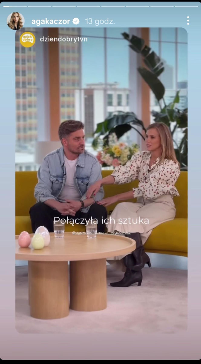 W takich spodniach przyszła do "DDTVN". Agnieszka Kaczorowska zachwyciła wiosenną stylizacją