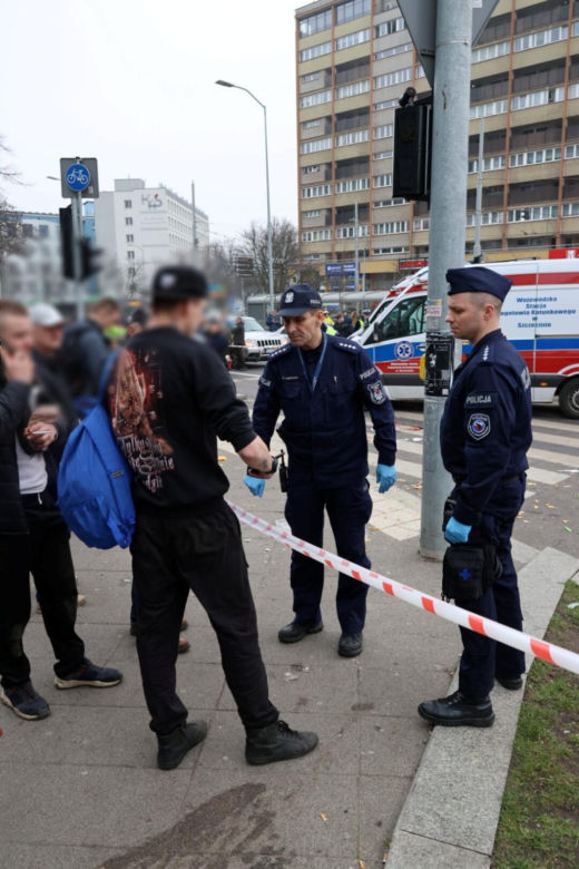 Wypadek na placu Rodła w Szczecinie