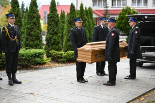 Pogrzeb asp. Bartłomieja Pieroga, jednego z dwóch strażaków, którzy zginęli w pożarze w Nisku