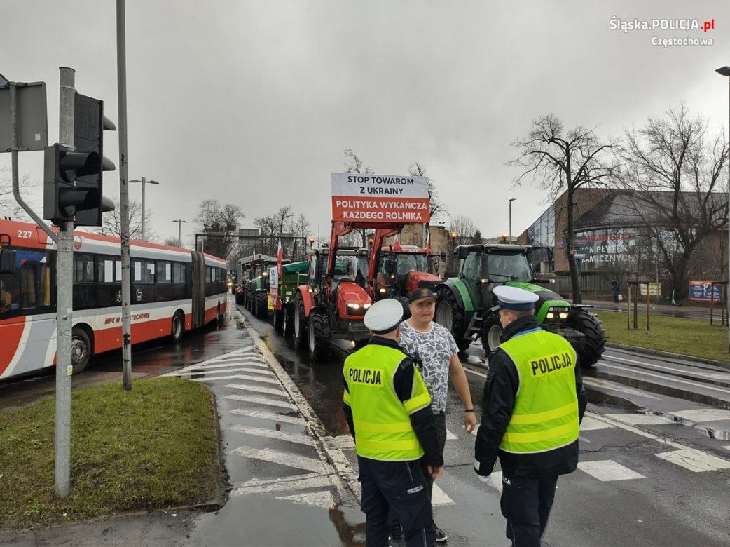 Strajk rolników w Śląskiem 20.02.2024