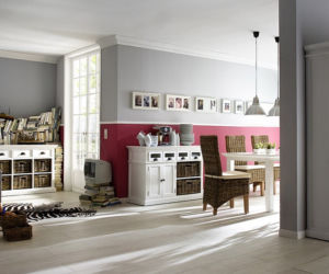 Salon z jadalnią w stylu prowansalskim (źródło: www.seart.pl)