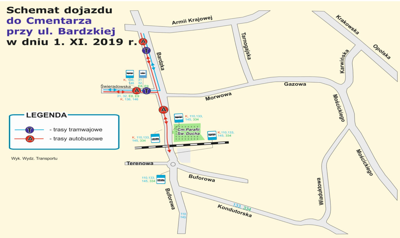 Wszystkich Świętych 2019. Komunikacja miejska we Wrocławiu