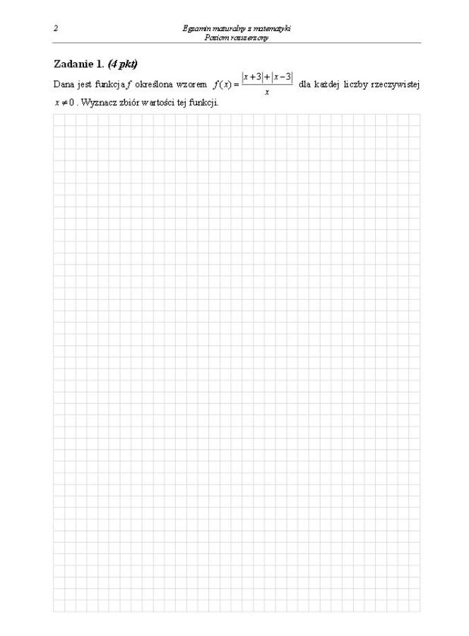 Matura 2014 matematyka poziom rozszerzony