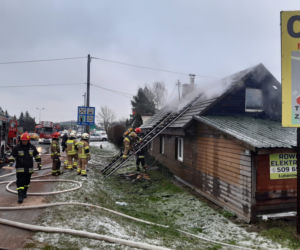 Pożar przy ul. Kwiatkowskiego w Tarnowie