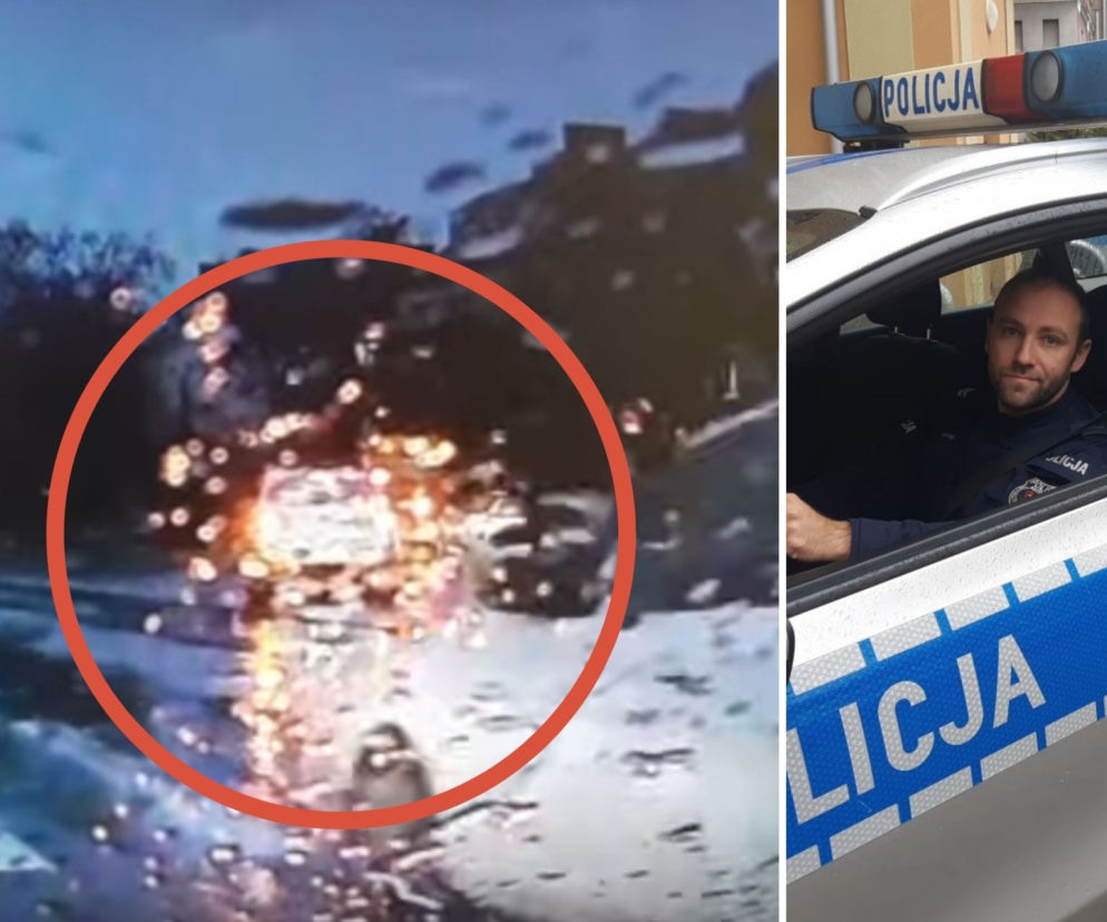 Staranował 10-latka na pasach. Wszystko na oczach policjanta [WIDEO]
