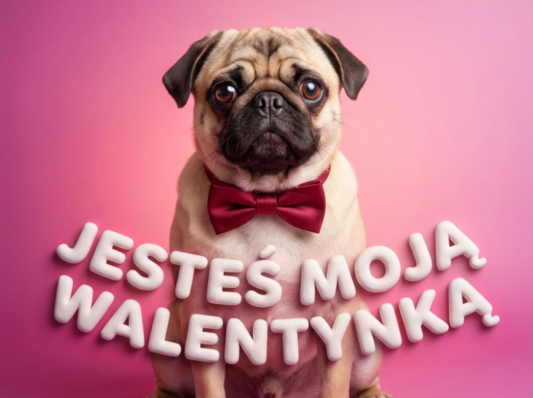 Kartki walentynkowe. Bądź moją Walentynką i kochaj mnie