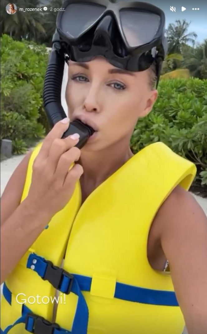 Małgorzata Rozenek i Radosław Majdan nurkują  Malediwach