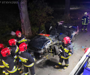 Kierowca był zakleszczony w samochodzie
