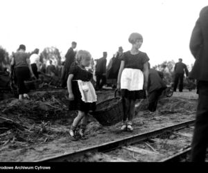 Dzieci podczas pracy. Kraków, 1935 r.