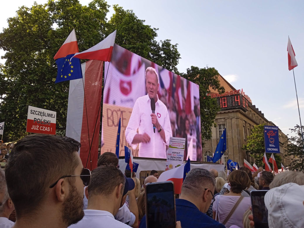 Wiec Donalda Tuska w Poznaniu