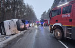 Na trasie Wyszków-Łochów na DK 62 doszło do wypadku autobusu