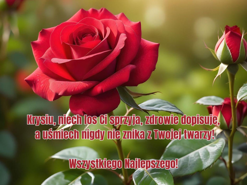 Kartka z życzeniami dla Krystyny na imieniny