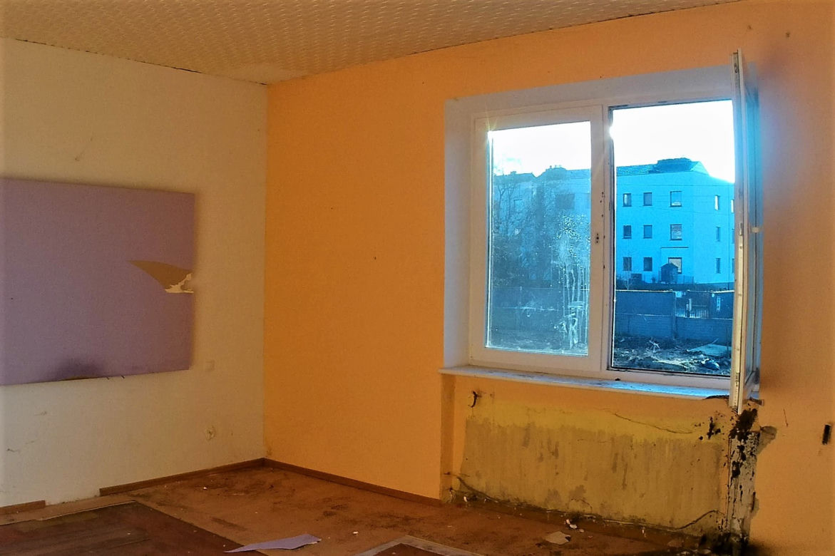 Wysiedlone domy na Krzekowie. W ich miejscu powstanie nowa ulica