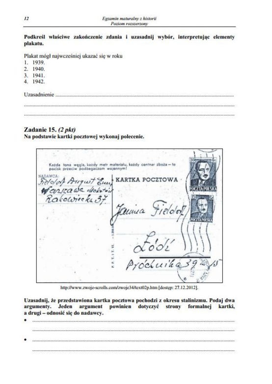 Matura 2014 Historia poziom rozszerzony