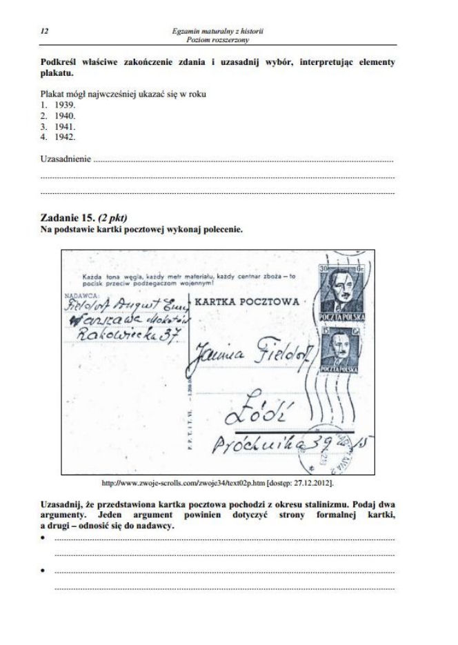 Matura 2014 Historia poziom rozszerzony