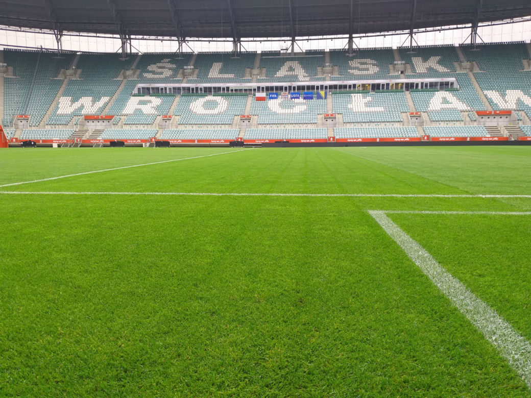 Murawa na stadionie Śląska Wrocław